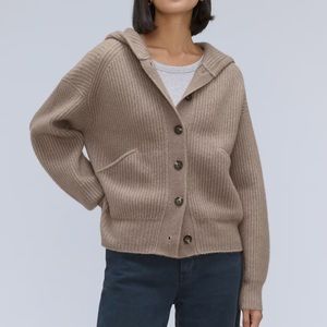 Everlane The Cozy Stretch Hooded Cardigan